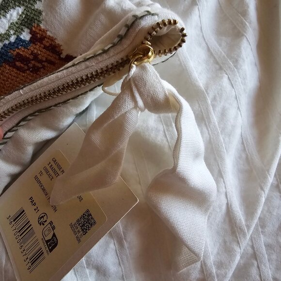 Sezane x Baziszt Large Pouch - Bird Embroidery - NWT - Picture 5 of 10
